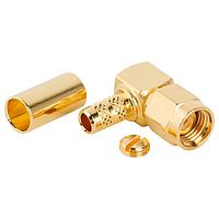 Amphenol RF 132122RP Connectors SMA RA CRMP PLG RG58 LMR195 GOLD REV POL