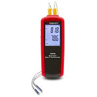 Triplett TMP60 Dual Input Type K/J Thermometer (Type K: -200 ~ 1372°C, Type J: -210 ~ 1100°C)