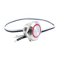 E-Switch PVT4FW4SS311 Anti-Vandal ANTI-VANDAL, 50mA 24VDC, SPST Off-(On), Panel Mount, Front Wire Leads 300mm