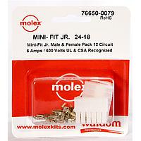 Molex 76650-0079 Connector Kits MiniFit Jr Conn Kit Plug and Rect 12Ckt