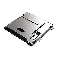 GCT (Global Connector Technology) MEM2075-00-140-01-A Card Connectors Micro SD Push-Push, SMT, 1.40mm Profile, With Peg, Open Switch, T&R