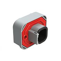 Amphenol SINE Systems ATM15-4P-BM01 4-Way Str Flng Mnt PCB Rcp 4POS Gry Gld Cont