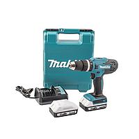 MAKITA HP488DWAE Cordless Hammer Driver Drill (BL1820G*2+DC18WA; 8V)