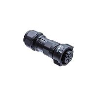 Amphenol LTW CC-02BFFB-QL8LPP Standard Circular Connector X-Lok, Middle Size, Plastic, 20A, 02 pins, Female Connector, Female Contact, Straight, Push Lock, Screw-in, Field Installable, F10.0 - F12.0mm, IP68