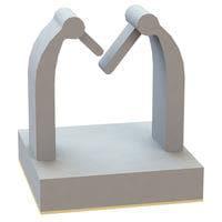 Essentra Components 22MWCA350500 Wire Saddle Micro Wire Saddle, Adhesive, .350x.250 Inside
