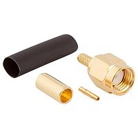 Amphenol RF 132178RP Connectors SMA ST CRMP PLG 316U DBL BRAID REV POL