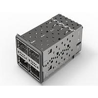 AMP Connectors - TE Connectivity 2214574-5 QSFP+ QSFP+ Assy, 2x2 Gskt 2LP-Outr, Stacked