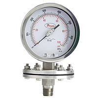 Dwyer SGO-F0424N Dual Scale Gages, ± 1.6% Accuracy, 304 SS, PTFE Diaphragm, 300 psi (4 in, 60 psi, IP54, NEMA Type 3)