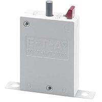 E-T-A Circuit Breakers 129-L11-H-KF-20A Thermal Single pole thermal circuit breaker with push-to-reset, tease-free, trip-free, snap action mechanism and separate manual release (M-type TO CBE to EN 60934). Designed for bolt-on mounting with terminal block type 83-P10.