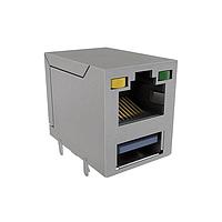 Amphenol Commercial Products RJE361882413 Modular Connectors / Ethernet Connectors Stacked RJ over USB Type A 2.0 LED