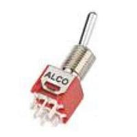 AMP Connectors - TE Connectivity TMS1T5B2M2RE Toggle Switches PC Thru-Hole Gold SP On-None-On TS