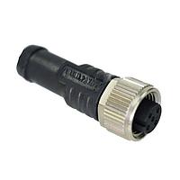 Amphenol LTW MSDS-04BFFM-SL8E03 Sensor Cables / Actuator Cables M Series Sensor Connector, M12, D Code, Ethernet EtherCAT, Metal, 4A, 04 pins, Female Connector, Female Contact, Straight, Screw Thread, Overmolded, Length 3000mm, IP68