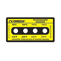 OMEGA 4A-A-210-30 Non-Reversible, Four point Horizontal Temperature Label (240 °F)
