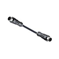 Amphenol LTW MSDS04ML-SDSML-PD001 Sensor Cables / Actuator Cables Circular Metric Connector MPronto-12 (M12 Push Pull), D Code, Metal, 4A, 04 pins, Male Connector, Male Contact, Straight-to-Straight, Overmolded Double Ended, Length 1000mm, IP68 Mated