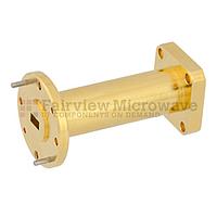 Fairview SMW22TS42001 WR-22 to WR-42 Waveguide Transition 2 Inch Length Using UG-383/U to UG-595/U Flange