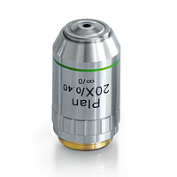 KERN OBB-A1252 Infinity planachromatic objective lens (without cover glass) for a large working distance, 20 x / 0,4, (8,35 mm) (sprung)