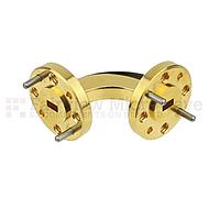 Fairview SMF-15HB-001 WR-15 Waveguide H-Bend Instrumentation Grade Using UG-385/U Flange With a 50 GHz to 75 GHz Frequency Range