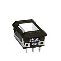 NKK Switches UB15NBKW015D Pushbutton Switches LOW PROFILE PSHBTTN ILLMNTD/PC AND SLDR