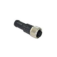Amphenol LTW MSAS-17BFFM-SL8B04 Sensor Cables / Actuator Cables M12 Circular Metric Connector, A Code, Metal, 1.5A, 17 pins, Female Connector, Female Contact, Straight, Screw Thread, Overmolded, Length 4000mm, IP68 / IP69K