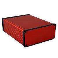 Hammond Manufacturing 1455Q1601RD PC Board Alum w/Medal Ends 6.30x4.92x2.03" Red