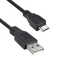 Qualtek Electronics 3025035-16 USB 2.0 USB 2.0 A Male to USB 2.0 Micro B Male, Black color, 28/24AWG, 16FT Length