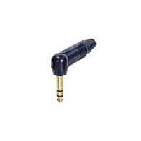 NEUTRIK NP3RX-B Phone Connectors Plug 1/4 in stereo RX R/A black/gold