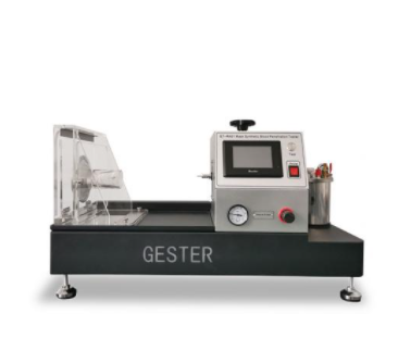 Laboratory equipment used for testing protective materials and mask performance