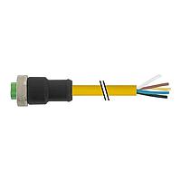Murrelektronik 7700-A3021-UBB0150 Sensor Cables / Actuator Cables Mini (7/8) 3 pole, Female 0 w/ Cable, PVC 3x16AWG ye UL/CSA, STOOW 1.5m