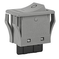 NKK Switches JWM12RH1H/UCV Rocker Switches SPDT TV5 RATED GRAY CAP&BODY HORZ "O I"
