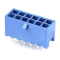 Molex 224246-1030 PCB Receptacle Versa Color Vert Header Thru Hole  Dual Row 10 Ckts (Sn) GloWire Blu Tray