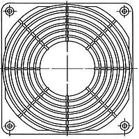 ebm-papst 92164-2-2929 Guard Plastic Finger Guard for W2G107/W2E107/W2S107 Series, Barbed Insert, 119mm