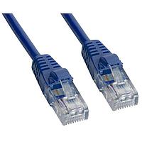 Amphenol Cables on Demand MP-5XRJ45UNNB-010 Cat 5e, Crossover CAT 5E UTP XOVER RJ45 BLUE 10'