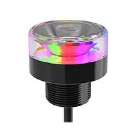 Banner Engineering K50PBLKQP Beacons K50 Pro with IO-Link Series: RGB Beacon Light: Perimeter View; Voltage: 18-30 V dc; Housing: Polycarbonate; IP69K; Input: Bimodal; Colors: Multicolor; 150 mm (6 in) 4-pin M12 PVC Pigtail QD