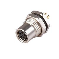 Same Sky (formerly CUI Devices) CDM805-04A-FP-F011-67 Straight 4 Pins Panel Mount Pc Pins Front M11 x 1.0 ACoding Screw Copper Alloy IP67