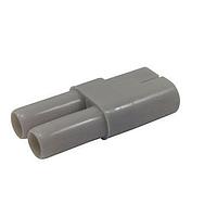 EDAC 520-210-002 Plug Housing 520 series, .200" (5.08mm) contact spacing, hermaphroditic in-line connector housing with 2 contact positions, grey housing