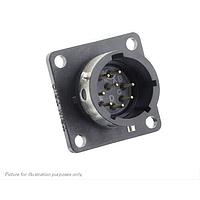 Eaton Souriau-Sunbank UTSX012D8PY Receptacles Square flange receptacle, without backshell, with 8 male PCB contacts, IP68/69K in unmated conditions, keying Y