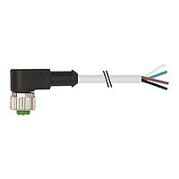 Murrelektronik 7000-12341-2140500 Connectors M12 female 90 with cable, PVC 4x0.34 gy UL/CSA 5m