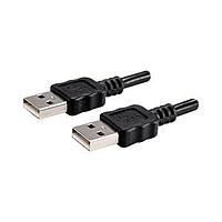 Same Sky (formerly CUI Devices) CBL-UA-UA-20BT USB 2.0 Cable, USB, 2000 mm, Type A 2.0 to Type A 2.0, 28 AWG, TPE, Black