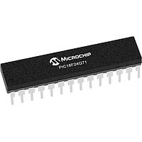 Microchip Technology PIC18F24Q71-I/SP MCUs 16KB Flash, 1KB RAM, 2x OPA, 12-bit differential ADCC with computation, 8/10-bit DACs, 2 AC, APM, Virtual Port, PWM, CCP, CWG, HLT, WWDT, SCAN/CRC, ZCD, PPS, USART, SPI/I2C, IDLE/DOZE/PMD