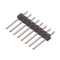 Amphenol Commercial Products G800LE300018YEU Pin Strip Pin Header 2.54mm Pitch STR DIP,1x8PIN,FULL G/F,NY6T,8.1mm*2.5mm*3.1mm,Color-Black,BAG
