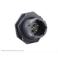 Eaton Souriau-Sunbank UTSX712E3PY Receptacles Jam nut receptacle, without backshell, with 3 male solder contacts, IP68/69K in unmated conditions, keying Y