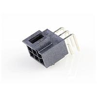 Molex 105314-1706 Headers & Wire Housings NANOFIT HDR RA DLR 6CKT 15AU BLK