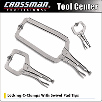 Crossman 94-271 Locking C-Clamps with Swivel Pad Tips (CPS11, 11 inch/ 275mm)