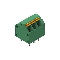 Wurth Elektronik 691409320003 Fixed Terminal Blocks WR-TBL 3.81mm pitch Modular THT Green 45 deg Dual Pin cable entry Screwless Push In 3P