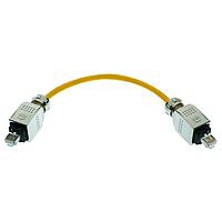 HARTING 09475858005 Cat 6 Han PushPull RJ45 Cat6 Cable Assembly, Metal, double ended PP RJ45, 2x4xAWG26/7, PUR yellow, 20.0m