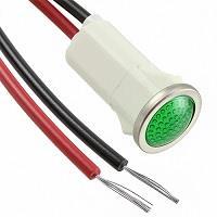 VCC 1092D5-12V Indicators PMI GRN SEMI-DOME 12V W/WIRES