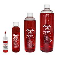 Dwyer A-120 Durable Gage Fluids: Red (0.826 sp. gr.), Blue (1.91 sp. gr.), Green Concentrate (Violet Gage Fluid, 1 oz)
