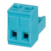 Same Sky (formerly CUI Devices) TBP01P1-508-02BE Plugs Terminal block, pluggable, 5.08 , plug, 2 pole, slotted screw, blue