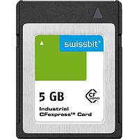 Swissbit SFCE005GW1EB1TO-I-5E-11P-STD CFexpress Cards Industrial CFexpress Card, G-26, 5 GB, 3D PSLC Flash, -40C to +85C