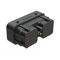 Amphenol SINE Systems ARC26-50S02 Automotive Connectors 50 Position Plug, Size 20 Socket Contacts, Jackscrew, Bonded Front Seal, Keyed 02, Black